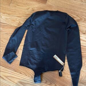 Skims black bodysuit long sleeves new